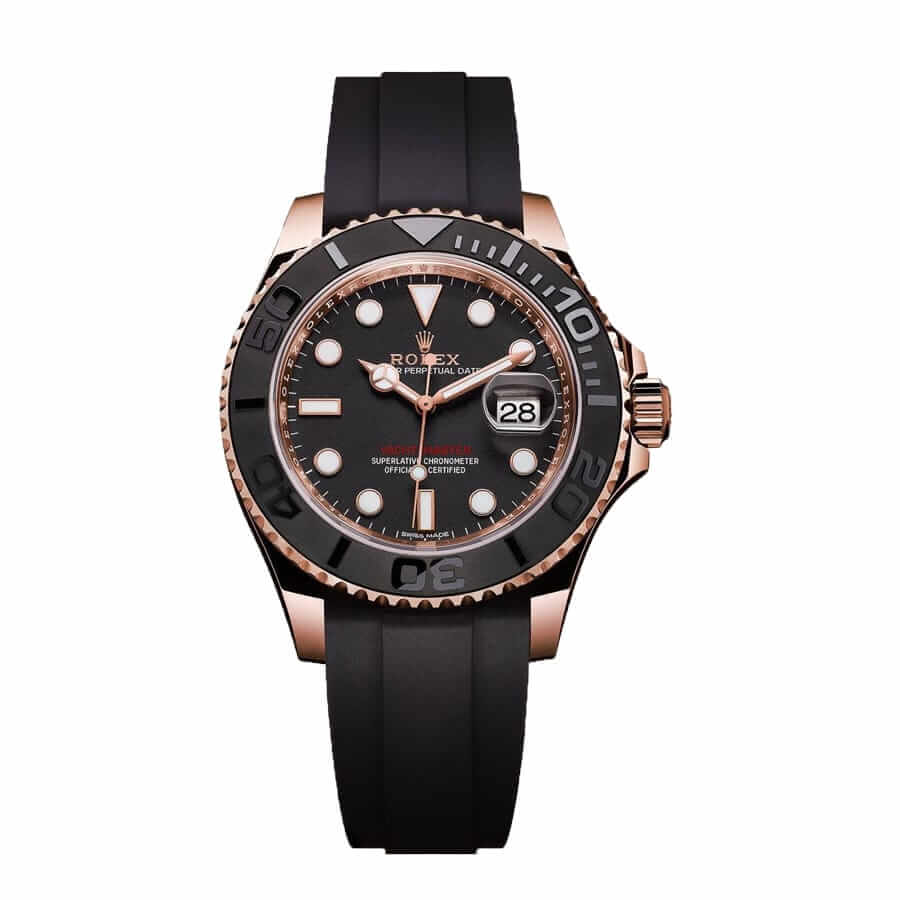 116695SATSblackdialblacksteel Rolex Yacht-Master 116655 Rubber Black Dial - Image 1