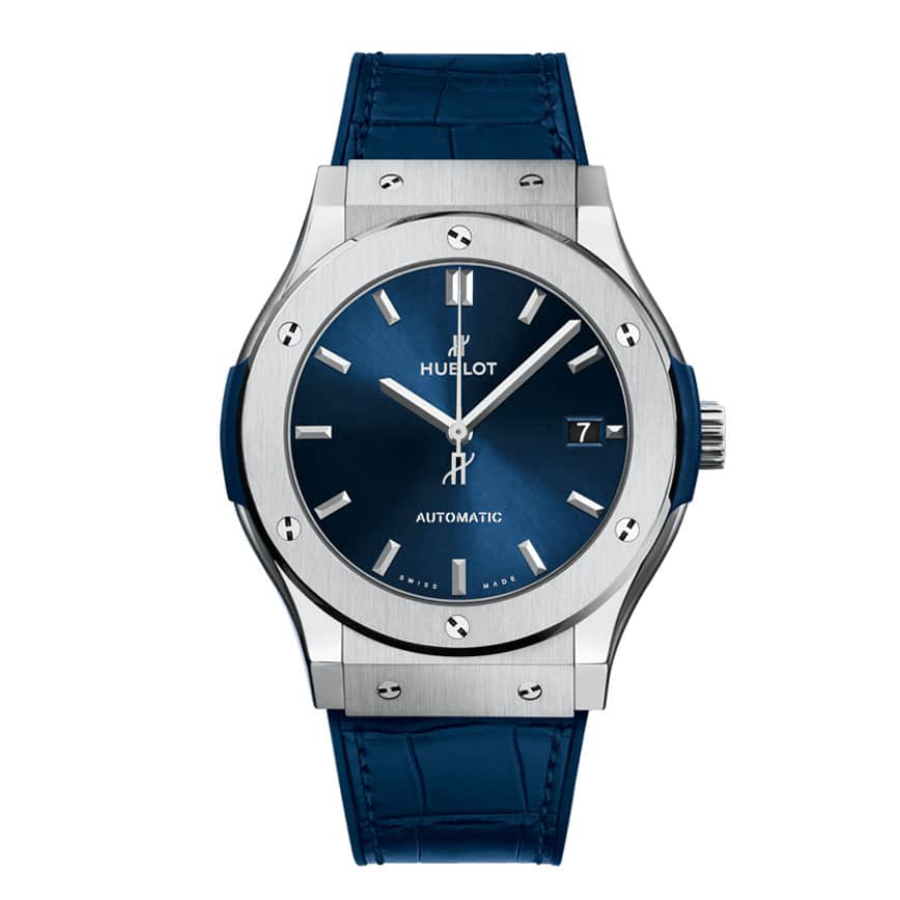 Blue-Titanium-Replica The Hublot Classic Fusion Automatic Blue Sunray Dial Titanium 565.NX.7170.LR - Image 1