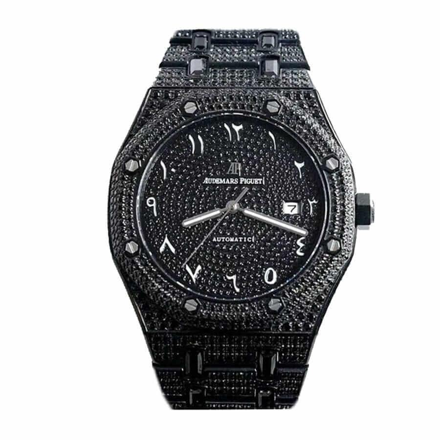 audemars-piguet-royal-black-diamonds-with-arabic-dial-a160m266-replica-1 Audemars Piguet Royal Oak A160M266 Diamond - Image 1