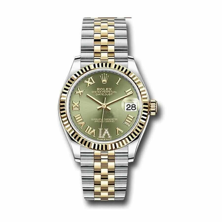 datejust-green-roman-number Rolex Datejust 278273 Mint Green Jubilee - Image 1