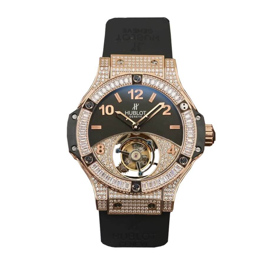 hublot-classic-fusion-tourbillon-best-edition-with-diamond-black-dial-replica Hublot Spirit of Big Bang Diamond 345.SE.2010.LR.1704 - Image 1