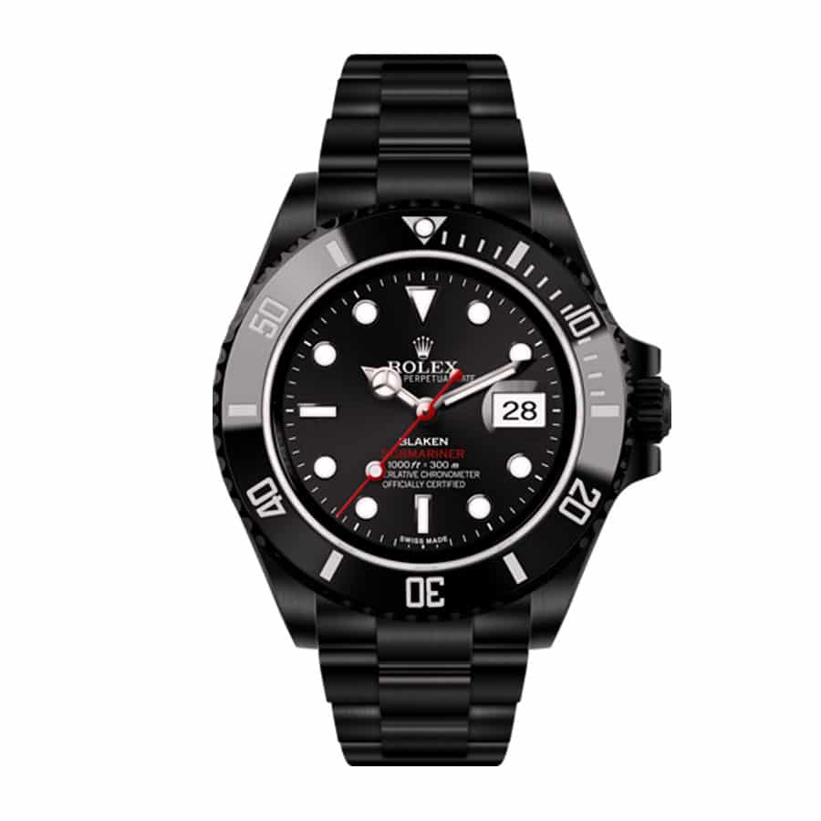 rolex-blaken-submariner-date-singel-red-black-dial-116610n-replica Rolex Submariner Date 116610N Blaken - Image 1