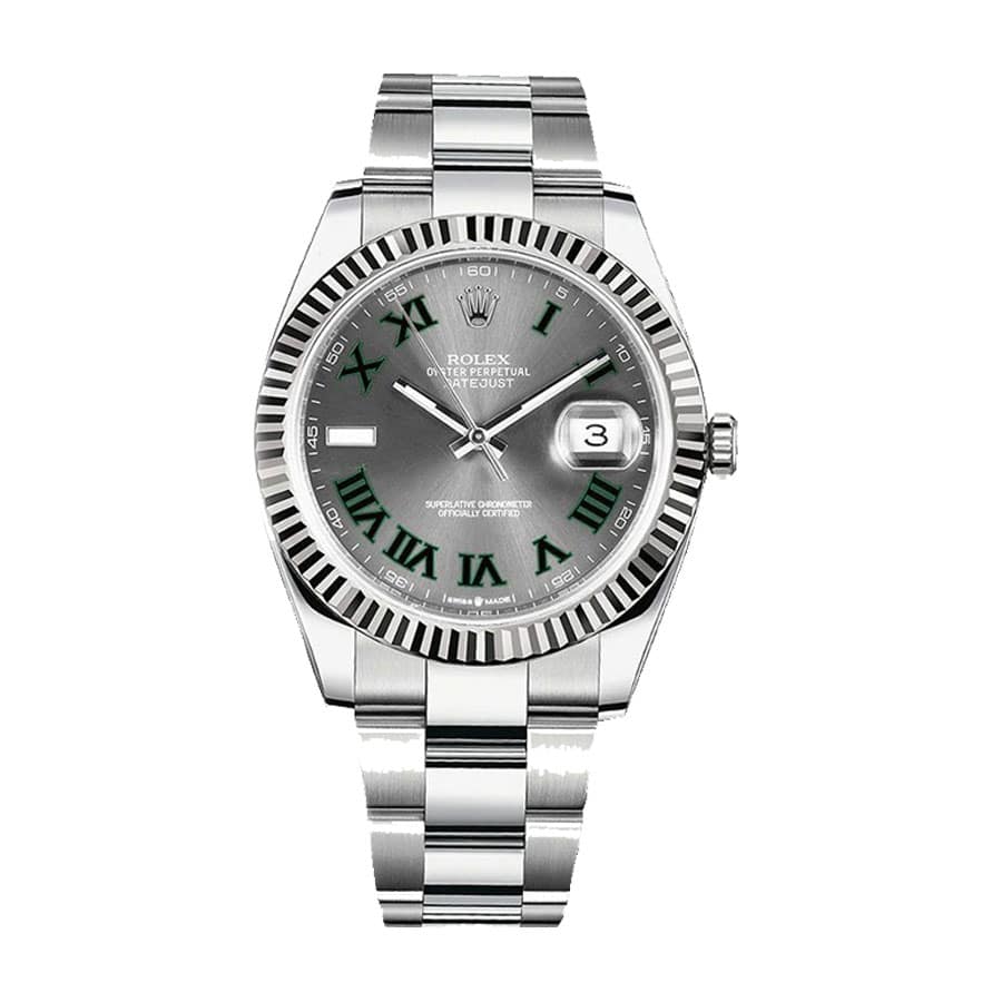 rolex-datejust-126334-41mm-wimbledon-steel-automatic-grey-dial Rolex Sky-Dweller Gold Wimbledon - Image 1