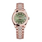 Rolex Lady-Datejust 279165 Green Diamond Dial Everose Gold