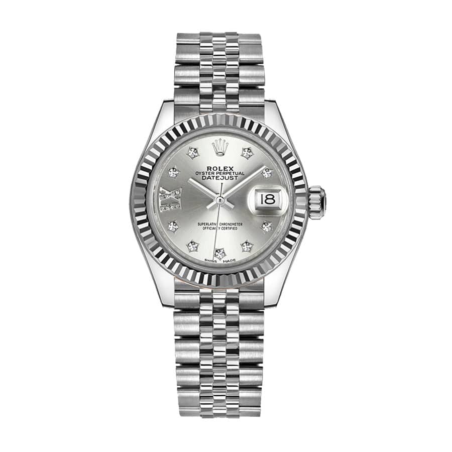 rolex-datejust-28mm-279174-steel-white-gold-automatic-silver-dial Rolex Lady-Datejust 279174 Silver Dial Jubilee - Image 1