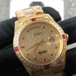 Rolex Yacht-Master 116625 Yellow Gold Diamond Dial Iced Out - Image 4