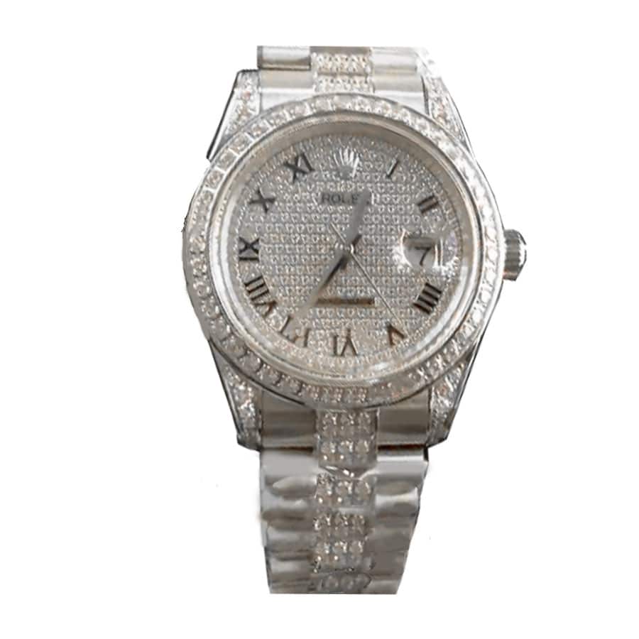 rolex-datejust-white-diamond-dial-iced-out-replica Rolex Yacht-Master 116622 White Gold Diamond Dial Iced Out - Image 1