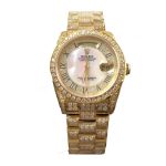 Rolex Datejust 41 116624 Yellow Gold Full Iced Out Jubilee