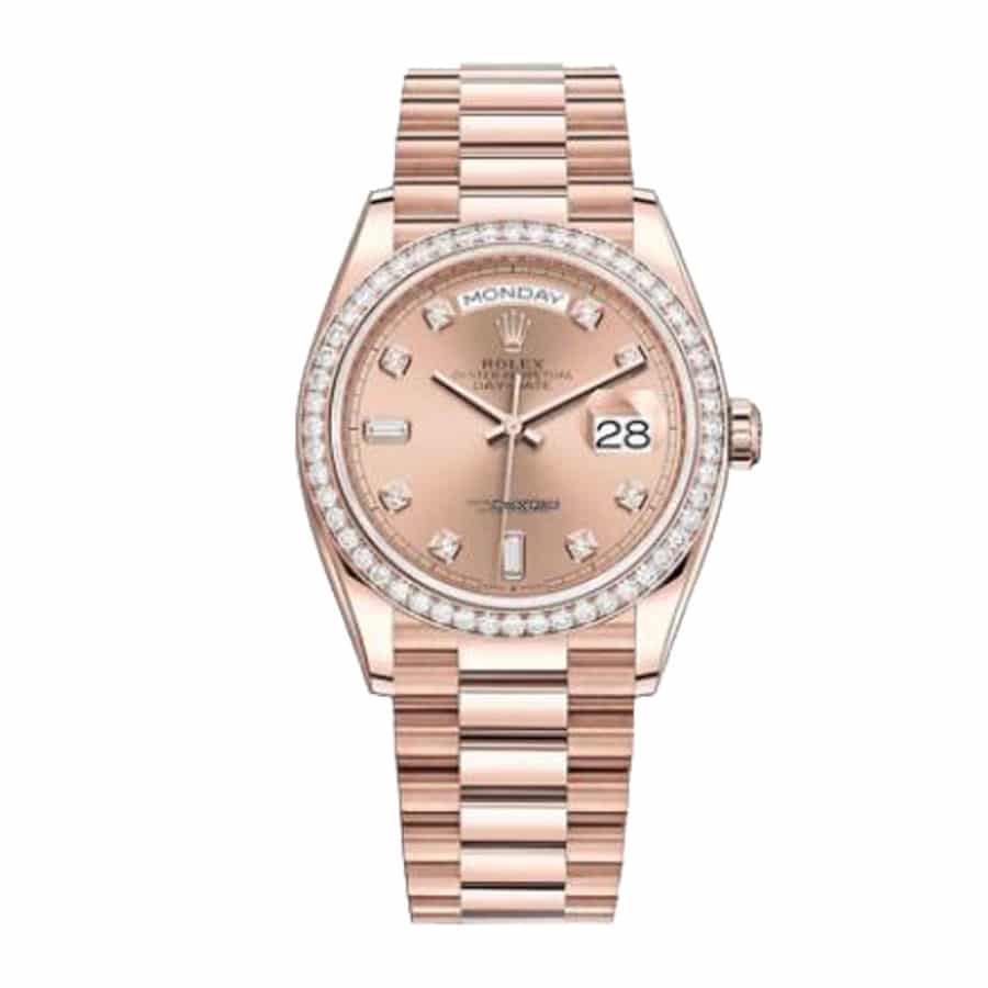 rolex-day-date-36-rose-diamond-dial-automatic-everose-gold-president-128345pdp-replica Rolex Day-Date 128345PDP Pink Diamond - Image 1