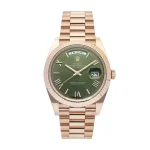 Rolex Day-Date 228235 Rose Gold Green Roman Dial