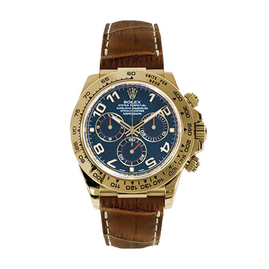 rolex-daytona-cosmograph-116518-jh-yerolex-daytona-cosmograph-116518-jh-yellow-gold-blue-dial-replica Rolex Cosmograph Daytona 116518 Blue Dial - Image 1