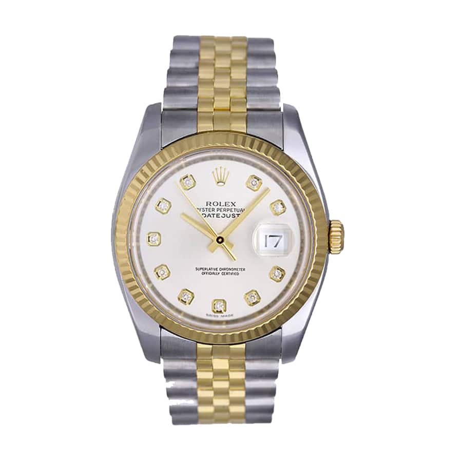 rolex-jubilee-datejust-116233-36mm-steel-automatic-champagne-dial-replica Rolex Datejust 16233 Steel Gold Mother of Pearl - Image 1