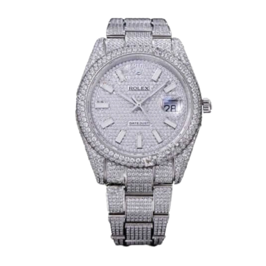 rolex-pave-dial-replica-1 Rolex Datejust 116334 Iced Out Diamond Pave Dial - Image 1